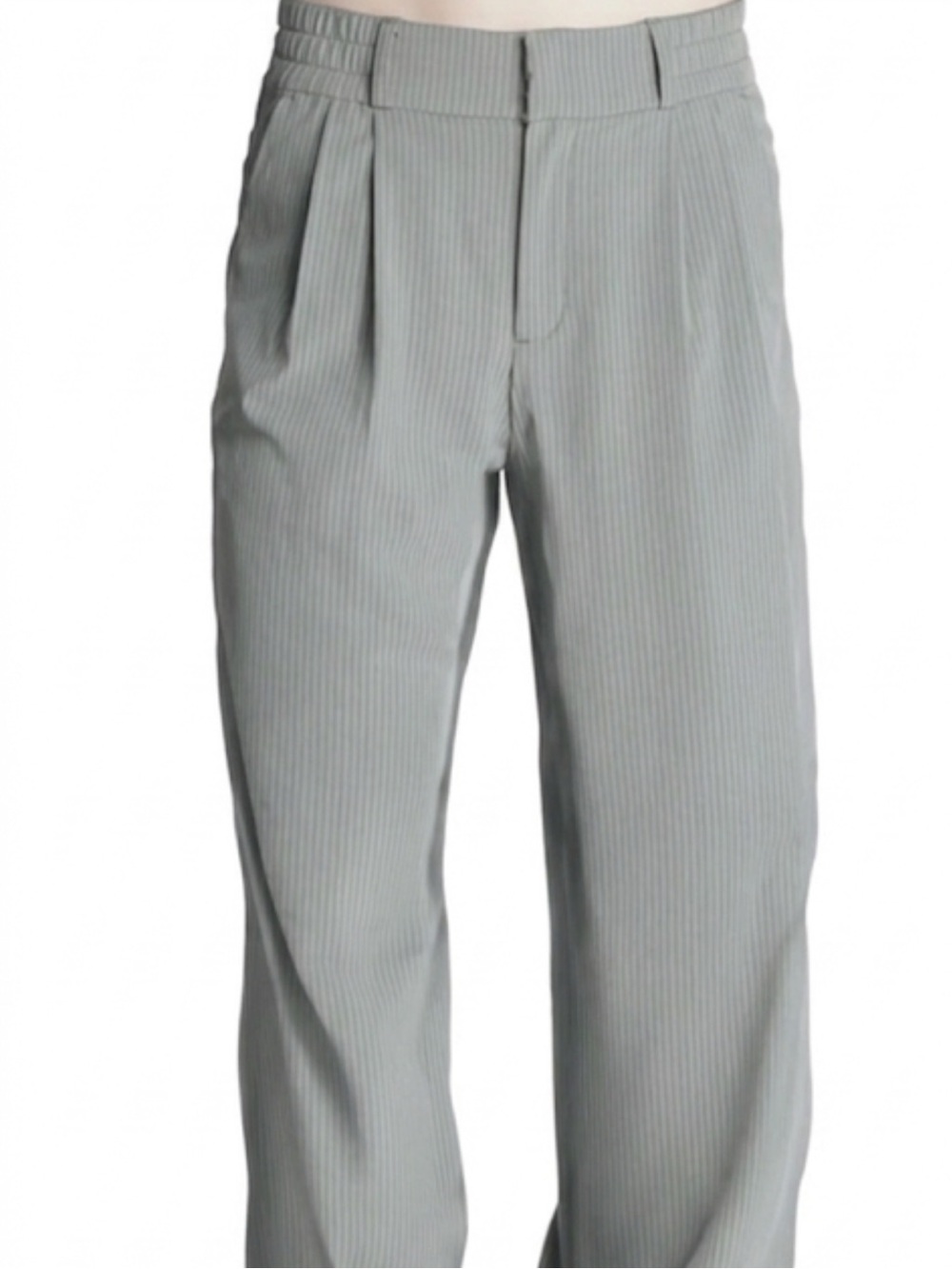 KYODAN New Grey Glacier Pinstripe Wide Leg Trousers Outdoor Collection Sz Medium